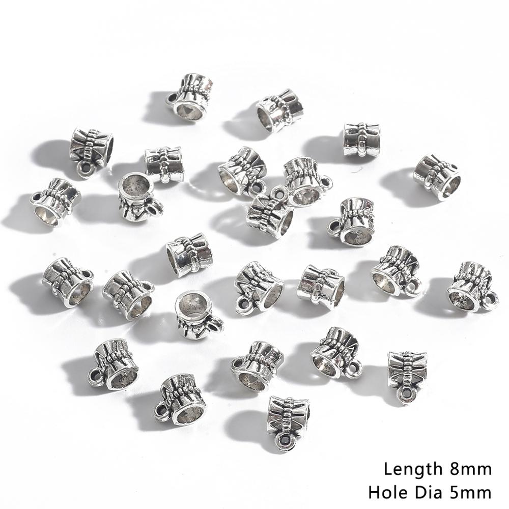 New Fashion 20Pcs/Lot Antique Silver Color Beads For Jewelry Making Bracelet Necklace Accessories Fashion Pendants DIY Findings