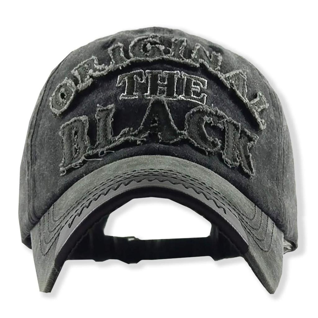 WHITE FANG Hat Vintage Distressed Cap Logo Cool Stylish Leather CA213 Men's (01 Black)