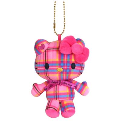 Nakajima Corporation Collezione Mascotte Hello Kitty Tartan Rosa 199102-24 H10 x L8.5 x P4.5cm