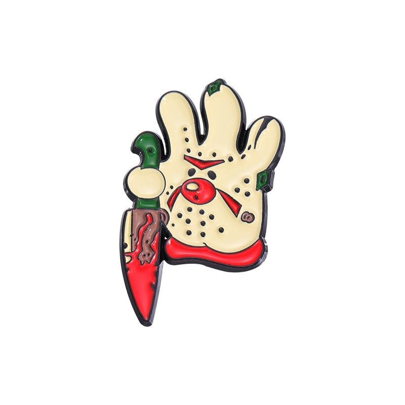 

Stylish Jason Mask Pin Cartoon Design Premium Quality Alloy Brooch For All Ages