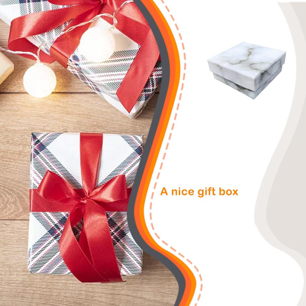 Jewelry Boxes Cardboard Marbles Color Package Storage Display Earrings Packing Jewelries Wedding Party Gift Present