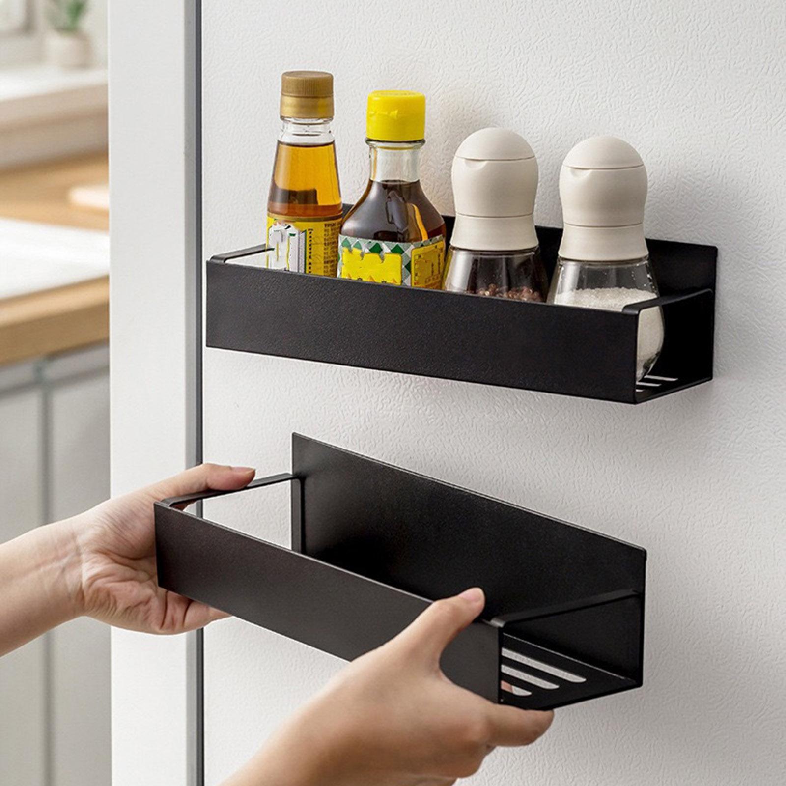 

Настенный прочный магнитный держатель с магнитной фиксацией для кухни, холодильника и стиральной машины one size чёрный