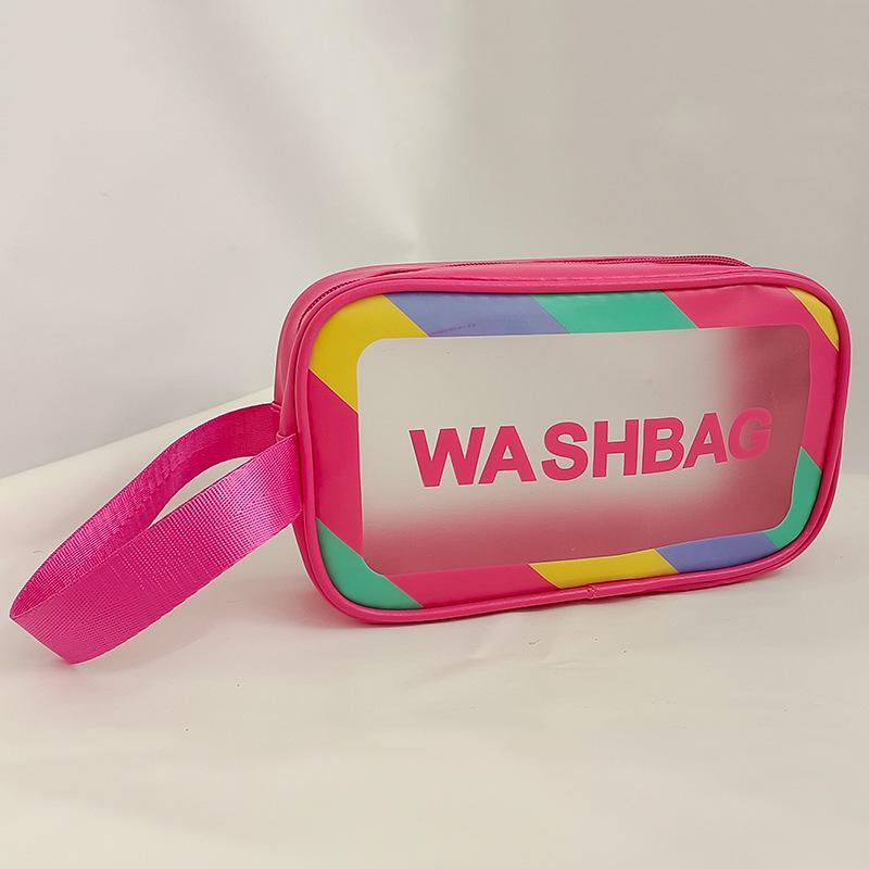 Large Capacity Waterproof PVC Travel Toiletry Bag - Transparent Cosmetic Storage Bag