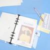 NatSumeBasics 12 A5 Binder Pocket Dividers with Tabs Zipless 5" x 8" Clear Cash Stuffing Envelopes Planner erts for 6 Ring Budgeting Accessories (12