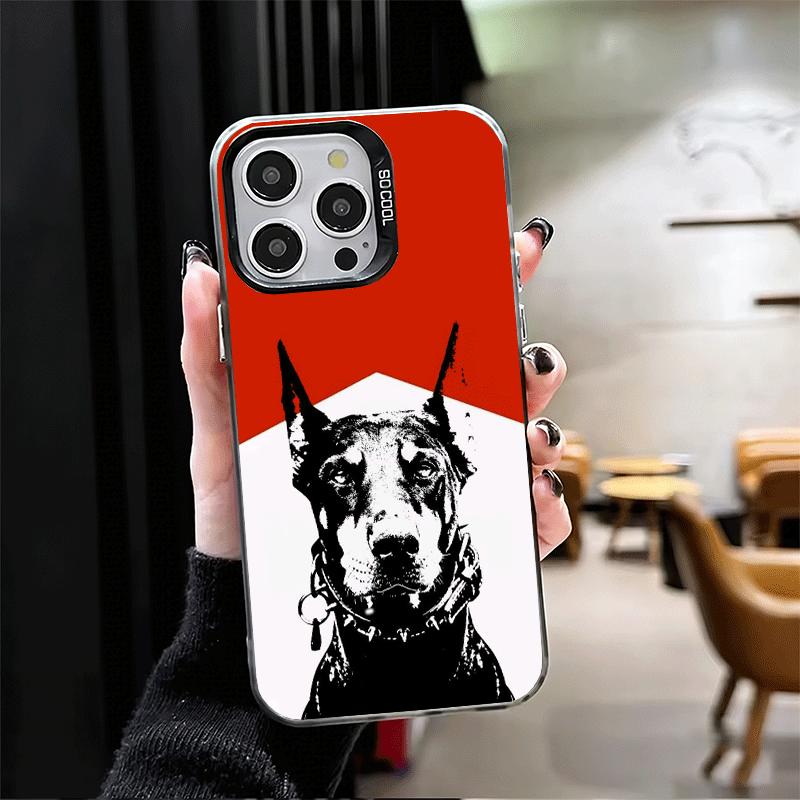 Doberman Dog Cool Soft Phone Case for iPhone 15 16 17 Pro Max 17Air 16E 14 Plus 13 12 Mini Shockproof Cover Back Shell