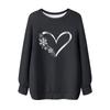 Ladies' Christmas Printed Round Neck Long Sleeved T-shirt Sweatshirt Top