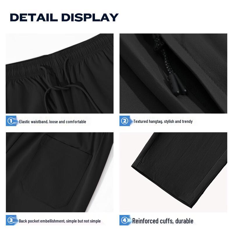 Warrior Men's Ice Silk Breathable Quick-Dry Straight-Leg Casual Pants