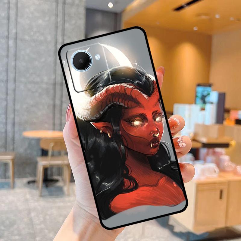 Devil Woman Sexy Girl Witch Case For Realme C55 C33 C31 C35 C30 C11 C15 C25s C21Y GT Neo 5 3T 2T 8 9 10 11 Pro Plus