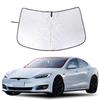 For Tesla Model S 2017-2025 Silver Tape Car Visor Sunscreen Window Sun Shade Blocks Parasol Interior Accessories