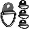 4/8PCS Heavy Duty Truck Bed Tie Down Anchors Rings Trailers Hook Cargo Bolt On Black Steel V Shape Ring Pickups Rail Accessories