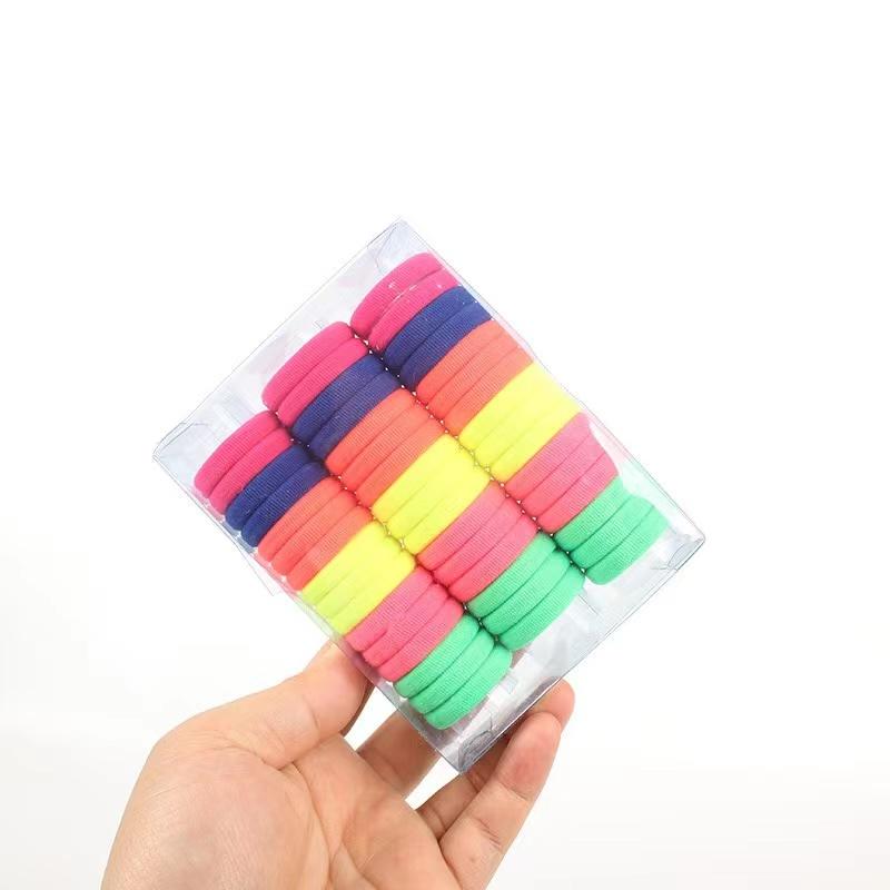 48Pcs/Set Women Elastic Hair Bands Kids Ponytail Holder Hair Accessories