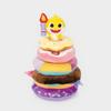 Happy Birthday Plush Cake Ring Stacking Toy Soft Donut Tower for Kids