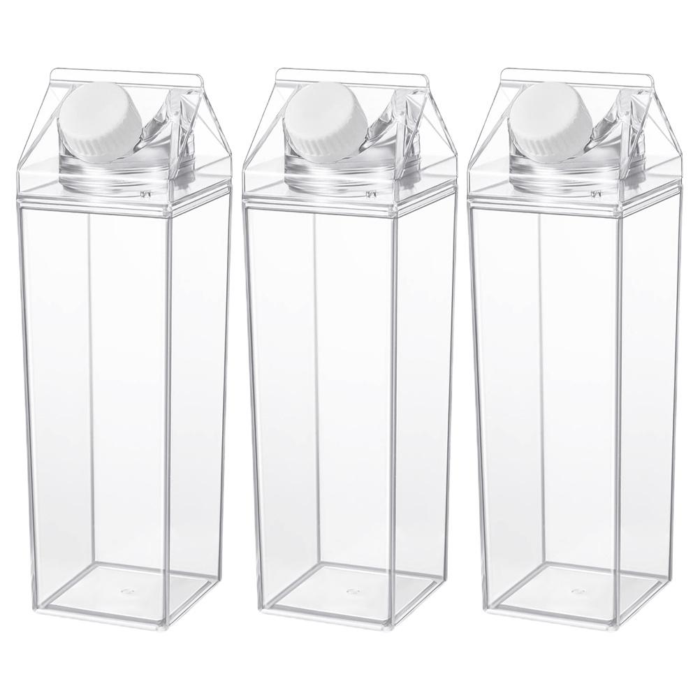 

3pcs 500Ml Leakproof Clear Milk Bottle Portable Plastic Water Container For Travel Camping Office Outdoor Use Kitchen Bar other
