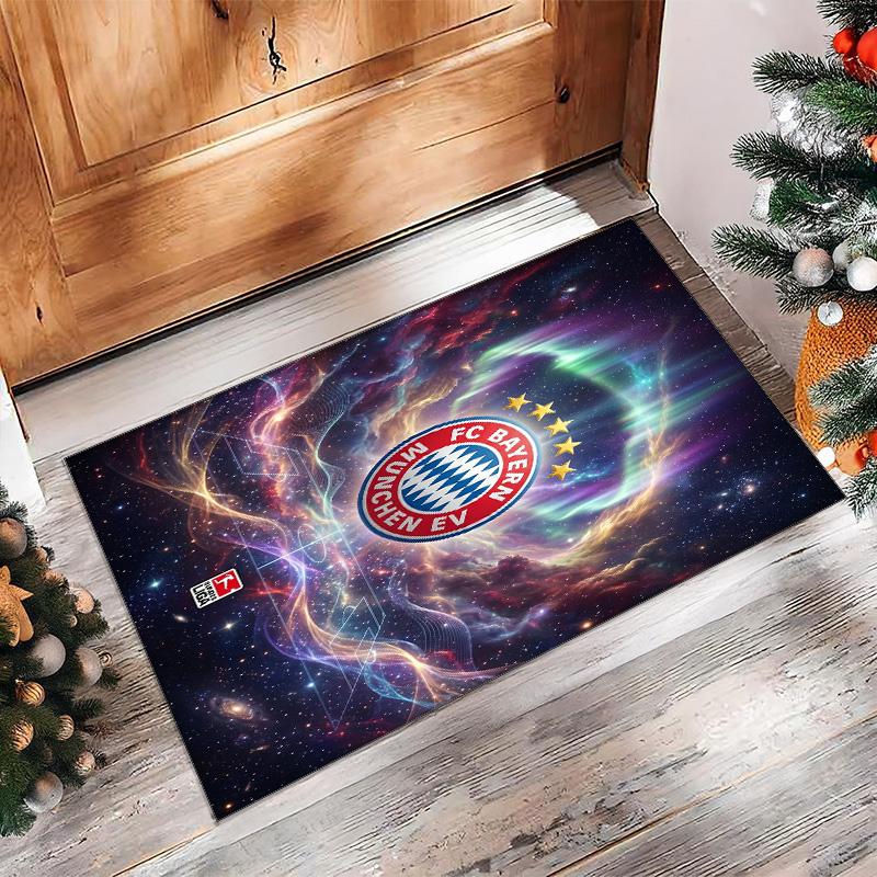 FC Bayern München Bedruckter Flanell Teppich rutschfest weich Polyester Boden Teppich Indoor Dekor Matte für Schlafzimmer Wohnzimmer Sofa Spielzimmer Heimdekoration