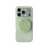 Summer Green Polka Dot Magnetic Stand & Double Layer Phone Case for iPhone 14, 15, 16, 17 Pro Max