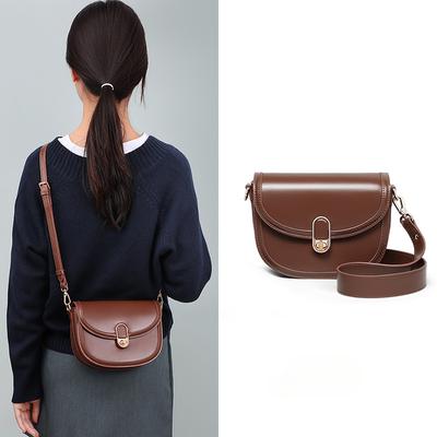 Nová dámská crossbody kabelka z pravé kůže, sedlová kabelka, podzimní a zimní, špičková, všestranná taška přes rameno