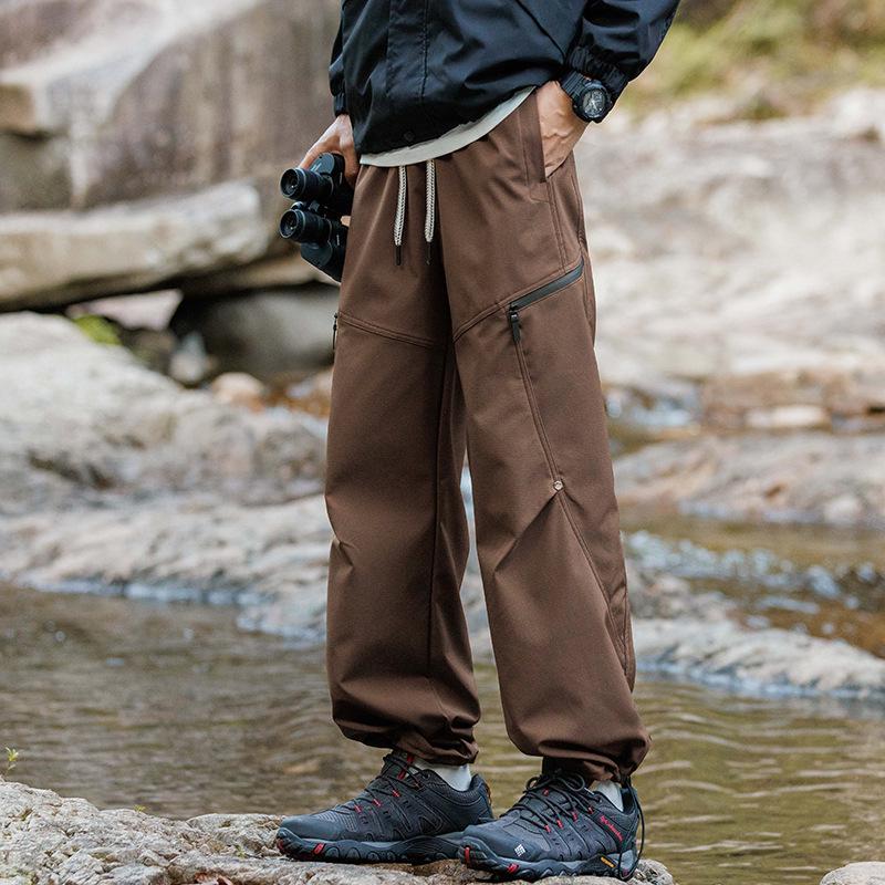 

Camel HJCAMEL Мужские водонепроницаемые брюки карго - Осень/Зима 2024, уличная рабочая одежда, свободный прямой крой. 4XL