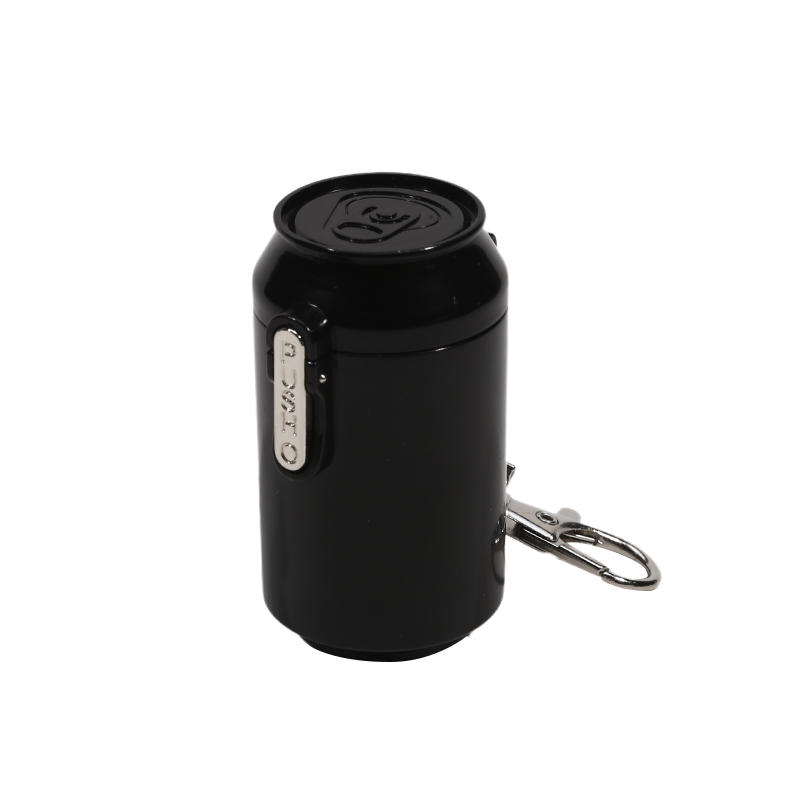 Portable Mini Ashtray with Lid for Outdoor Travel Metal Storage Box with Keychain Cigarette Accessories