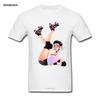 Arrival Retro Roller Derby Pinup Girl Printed On Tops Tees Cotton T-shirt For Men Cartoon Chara