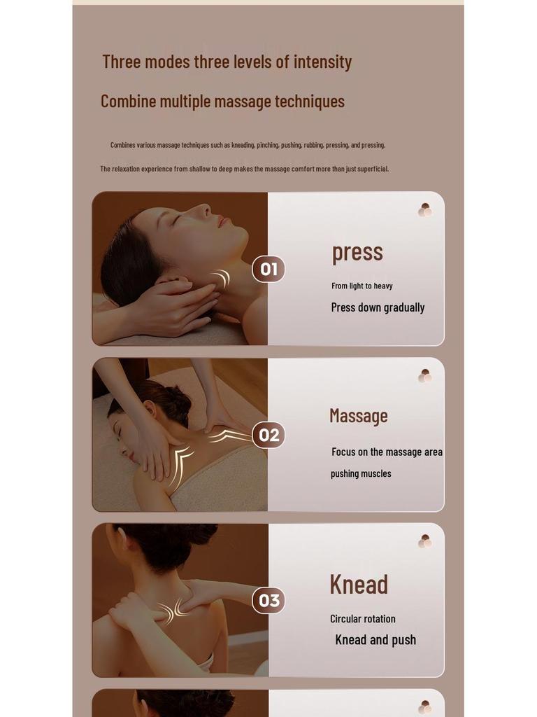 Oakes Multifunctional Electric Massage Pillow for Neck, Shoulders, Waist, and Back