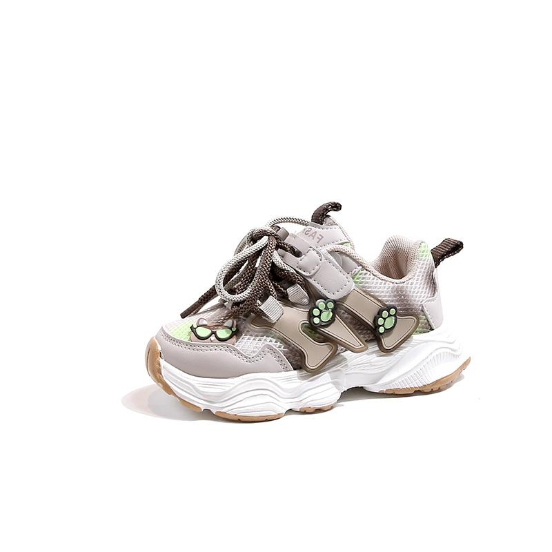 

girls boots Spring New Children s Shoes, Sports Shoes, Soft soled Girls Casual Shoes, Breathable Mesh Shoes kids shoes 32 хаки
