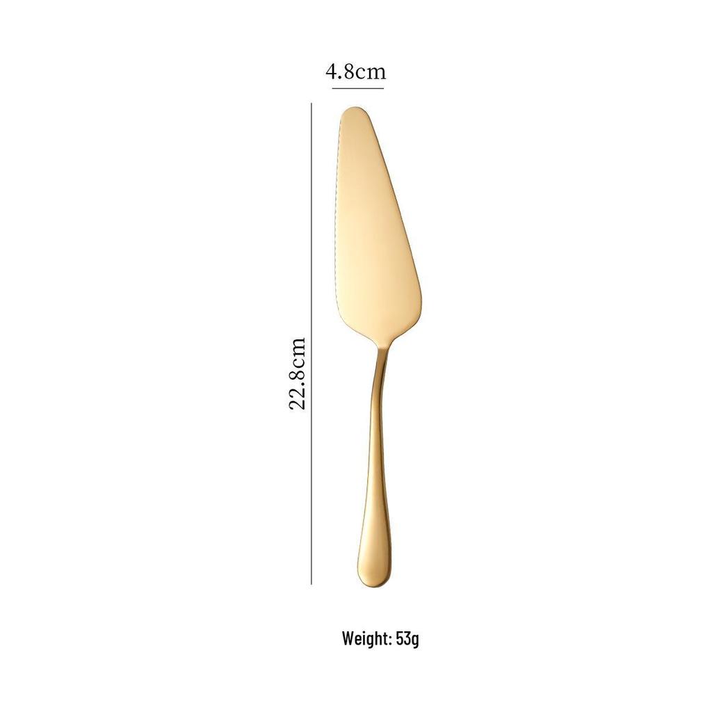 Large Stainless Steel Cake Knife & Spatula for Baking and Pizza, Long Handle Bread Knife, Thickened Western Cuisine Tableware.