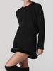 Glony Burning Fur Skirt (Black)
