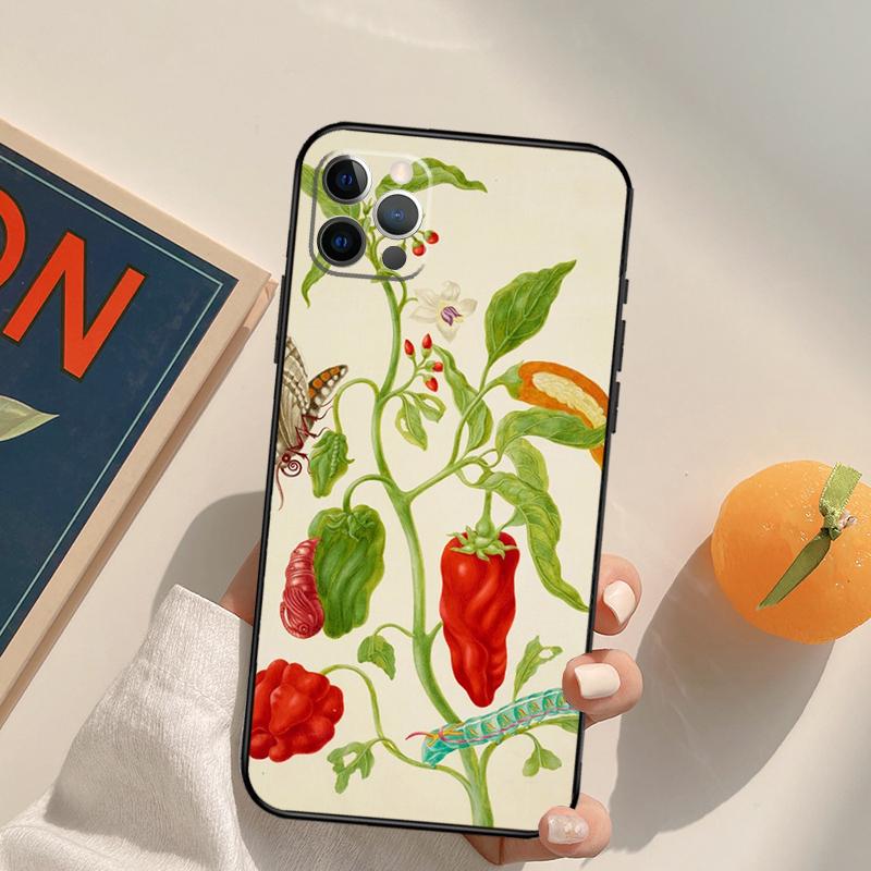 Red Chilli Pepper Pattern Funda Case For iPhone 16 15 14 Pro Max 11 12 13 Pro Max Mini XR 16 15 Plus 16e Phone Cover