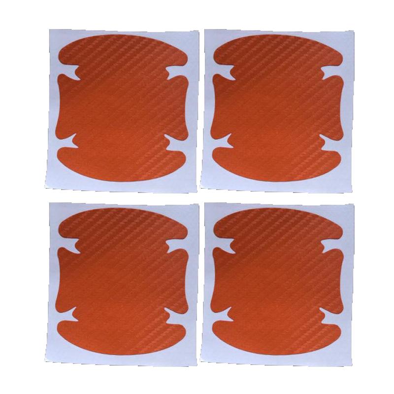 4Pcs Car Door Handle Stickers 3D Carbon Fiber Film Scratches Cover Car Stickers Universal Protector Sticker Auto Accsesories