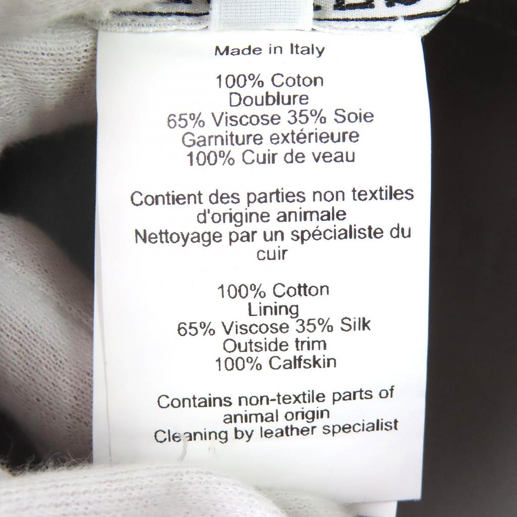 Pristine HERMES beret Saint Honoré Serie button leather trim gray cotton 56 Used