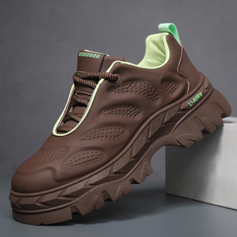 

Мужская обувь осень и зима строительная площадка работа водонепроницаемая, нескользящая и износостойкая рабочая обувь трудовая страховка кожаные туфли спорт альпинизм 44