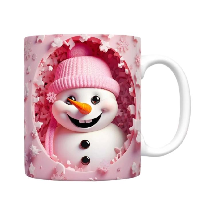 Festival Snowman Themed Ceramic Mugs Christmas Kitchenwares For Coffee Teas Dishwasher Friendly Homes Use