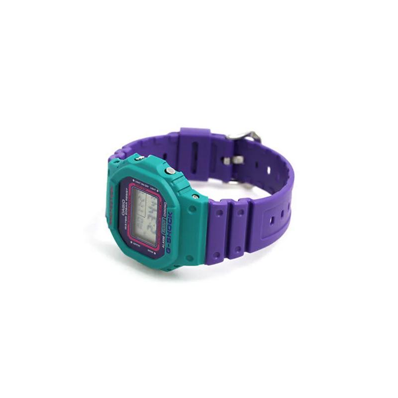 Casio Série G-SQUAD étanche mouvement quartz sportif bracelet en résine montre japonaise et coréenne montre homme cadran violet DW-5600TB-6