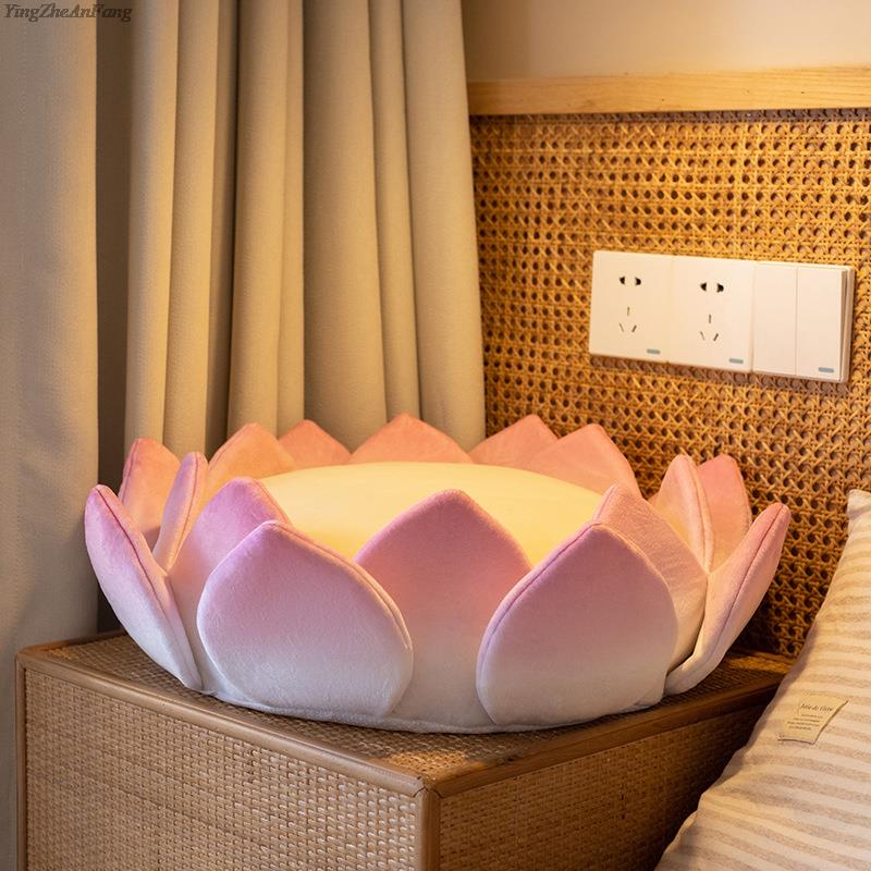 Meditation Cushion 3D Lotus Flower Shape Cushion Worship Meditation Lotus Futon Yoga Tatami Home Sofa Bedroom Lazy Sofa