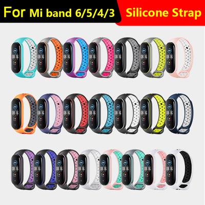 Strap Band For Xiaomi Mi Band 3 4 5 6 Dual Color Breathable Strap TPU Wristband Bracelet Smartwatch & Wristband Replacements Accessories