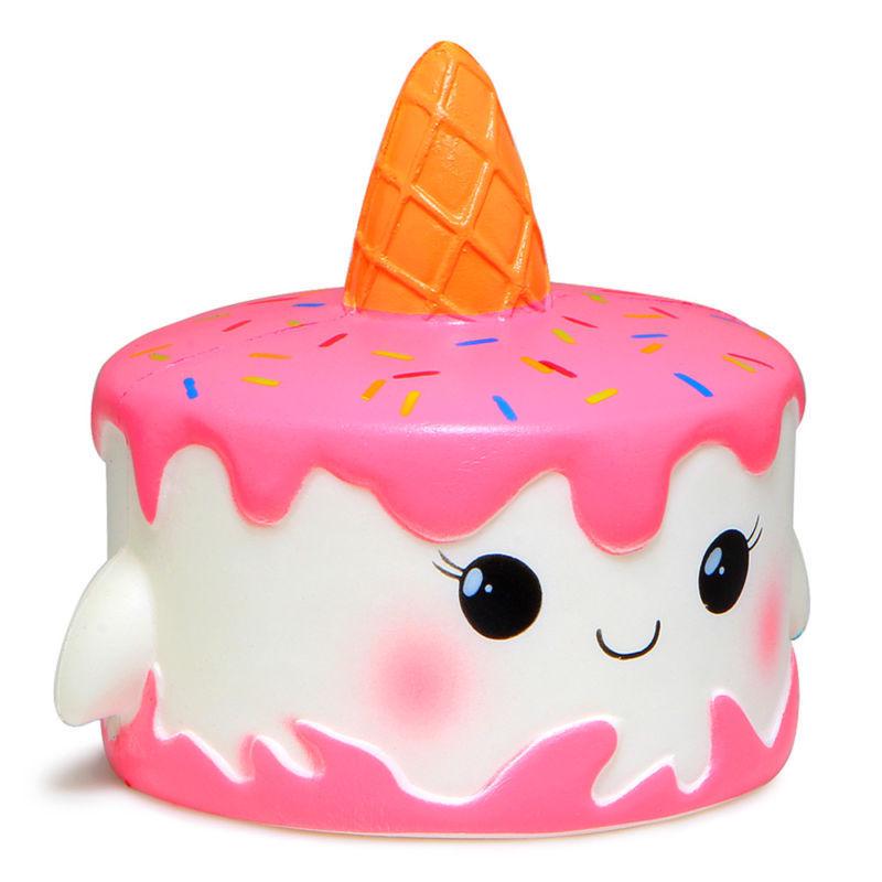 Cute Jumbo Squishy Squeeze Unicorn Mermaid Cake Slow Rising Cream