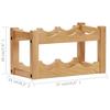 6 Bottle Wine Rack 37 x 21 x 21 cm Solid Oak Wood