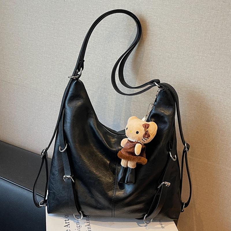 Large Capacity Bag Women's 2025 Autumn New Fashion Casual Tote Bag Retro Commuter Messenger Bag Backpack Bag