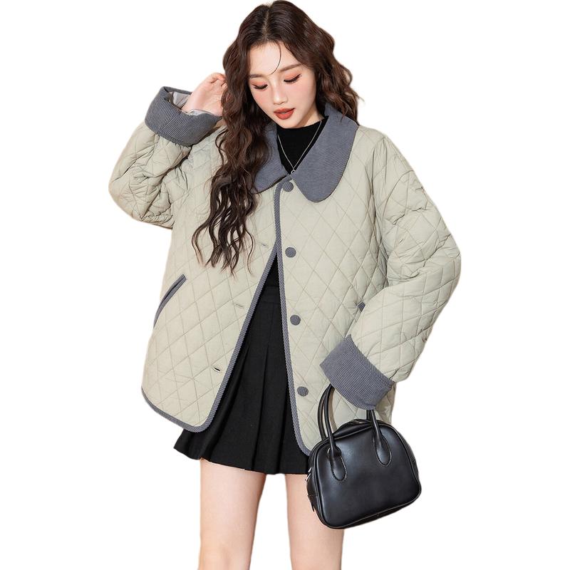 

Женская короткая стеганая куртка TonLion с лацканами M