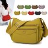 Chinese Ladies Bag New Solid Color Lightweight Nylon Cloth Bag Dumpling Bag Middle-aged Niche Single Shoulder Oblique Span Bag Women