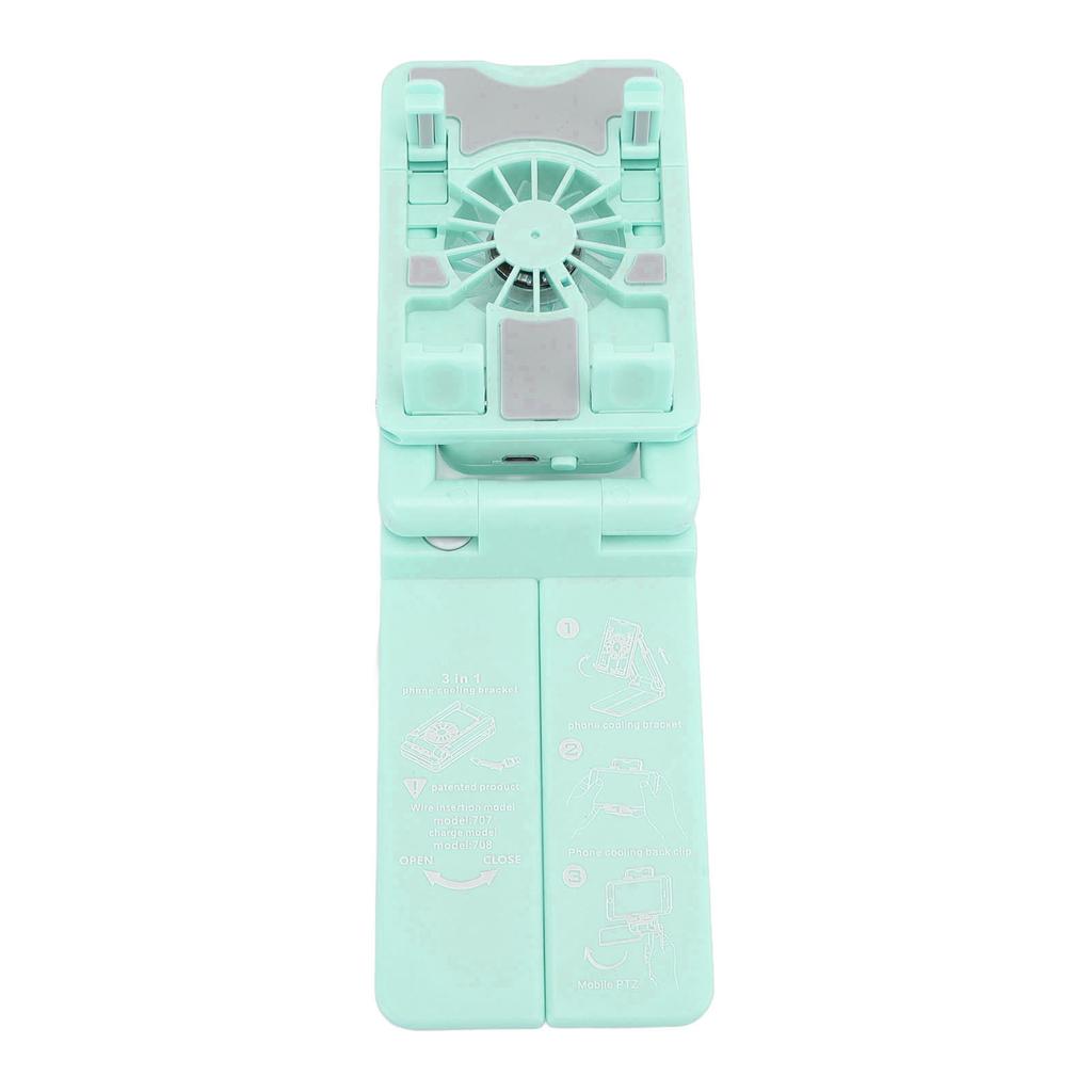 Cell Phone Cooler Stand Height Adjustable Mobile Phone Radiator Fan with Colorful RGB Lights for