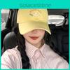 Cat Cute Fashion Embroidery Baseball Cap Women In Soft Yellow Size Adjustable