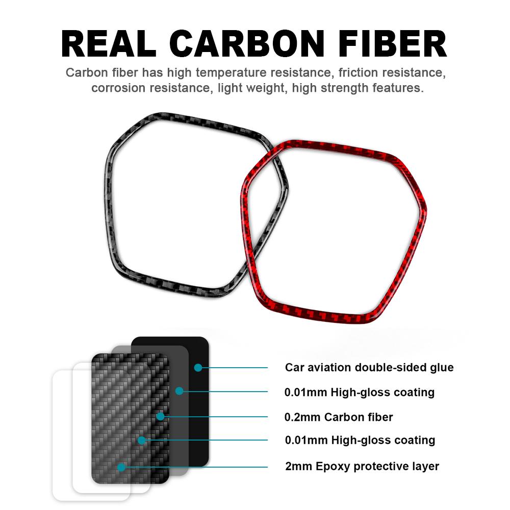 Real Soft Carbon Fiber Sticker For Chevrolet Corvette C8  2020 2025 2025 2025 Car Steering Wheel Center Frame Ring Accessories