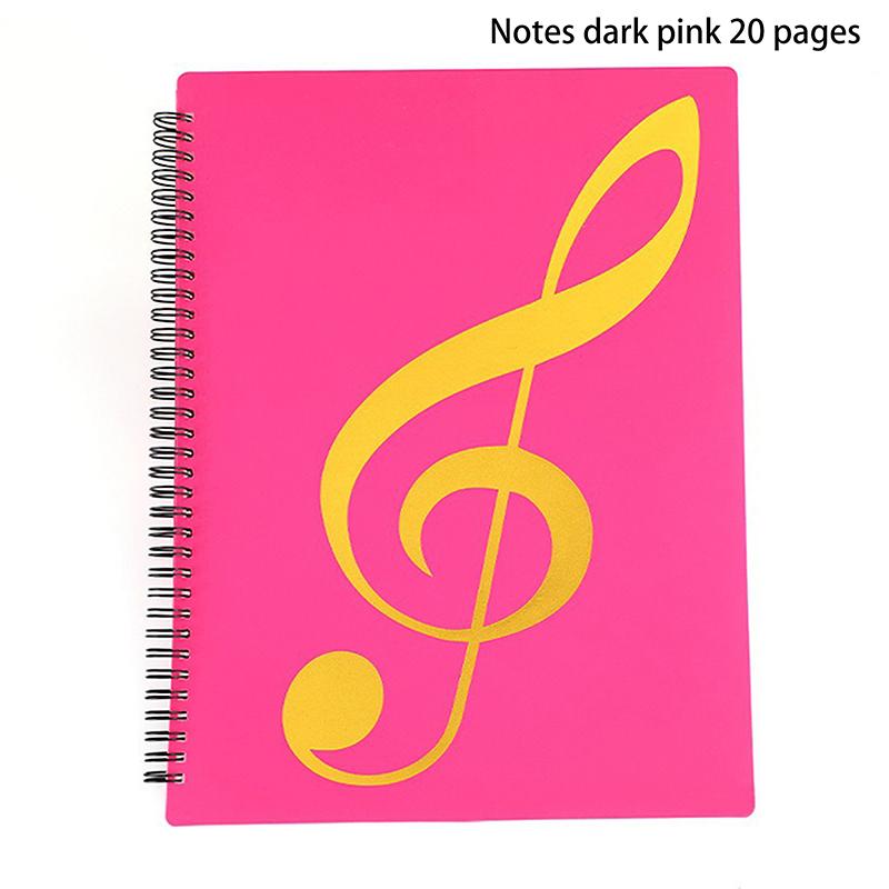 Flexible 20 Pages Piano Music Score Folder A4 Music Book Clip Sheet Note Folder Piano Paper Sheets Music Binder For Practice