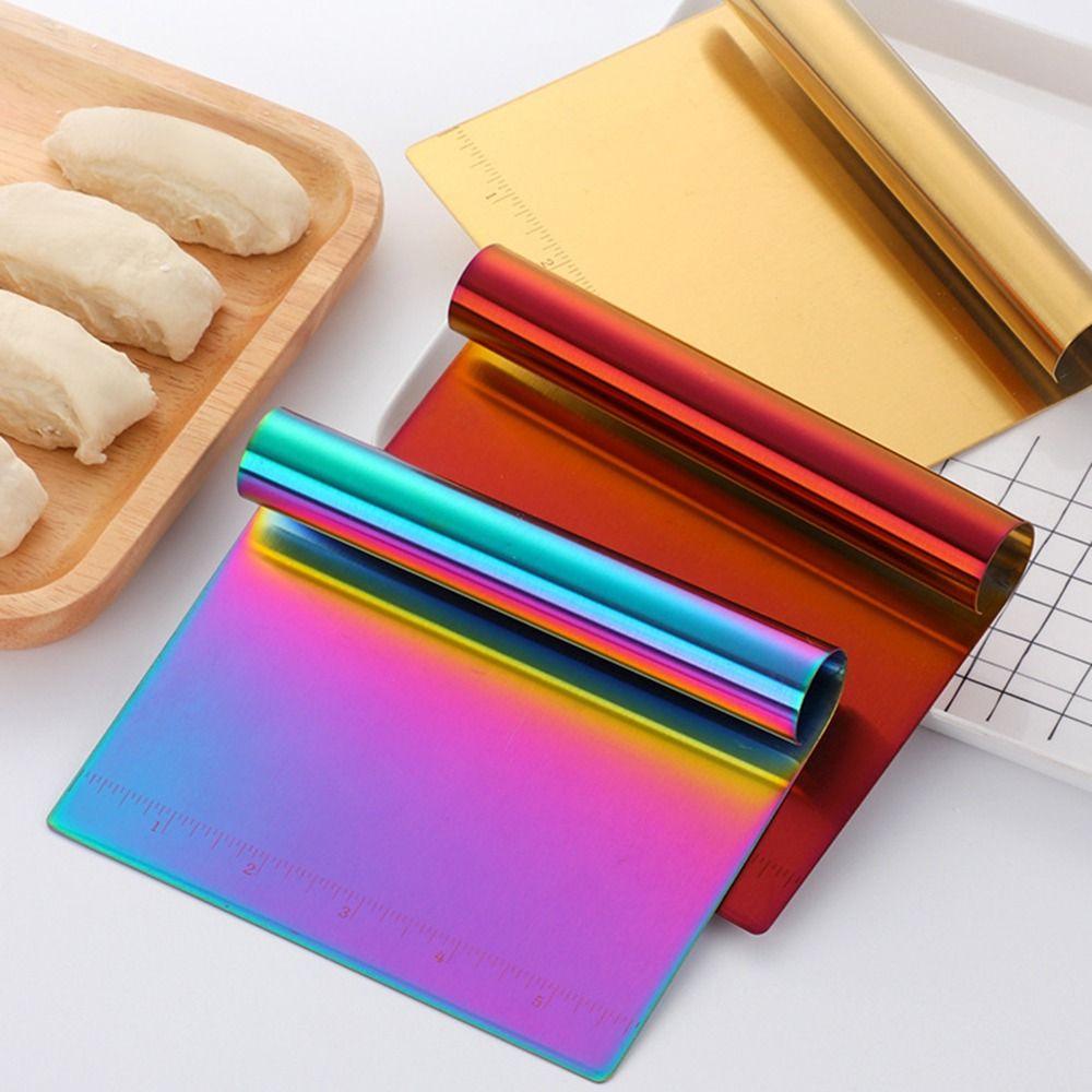 Stainless Steel Pastry Dough Cutter Manual Operation Ergonomic Handle Pizza Scraper Comfortable Grip Multi-Purpose Pizza Slicer