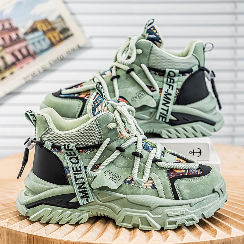 Herrenschuhe Herbst neue Studenten High-Top Plateau Sport Freizeitschuhe Herren vielseitige Dad-Schuhe