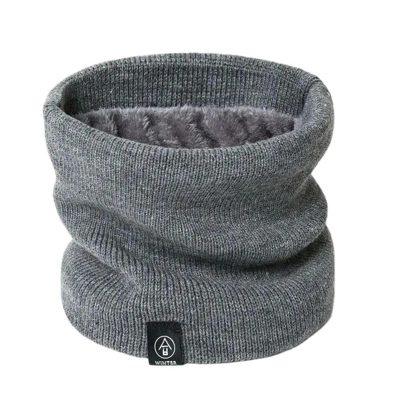 Cashmere-Like Knitted Snood Scarf - Ultra-Soft Winter Neck Warmer with Chic Ring Design, Unisex Thick Warmth for Men & Women