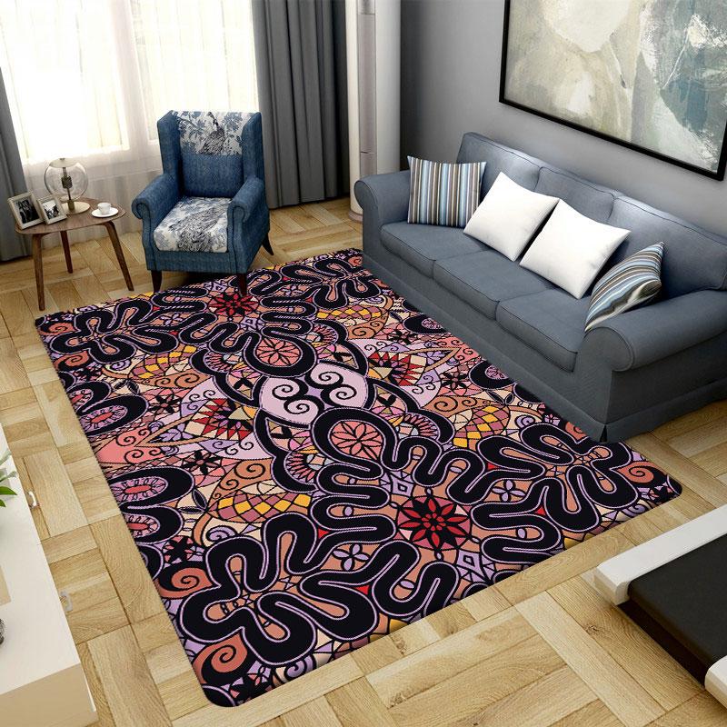 Carpet Living Room Bedroom Non-slip Rug Bohemian Moroccan Ethnic Doormat Gypsy Home