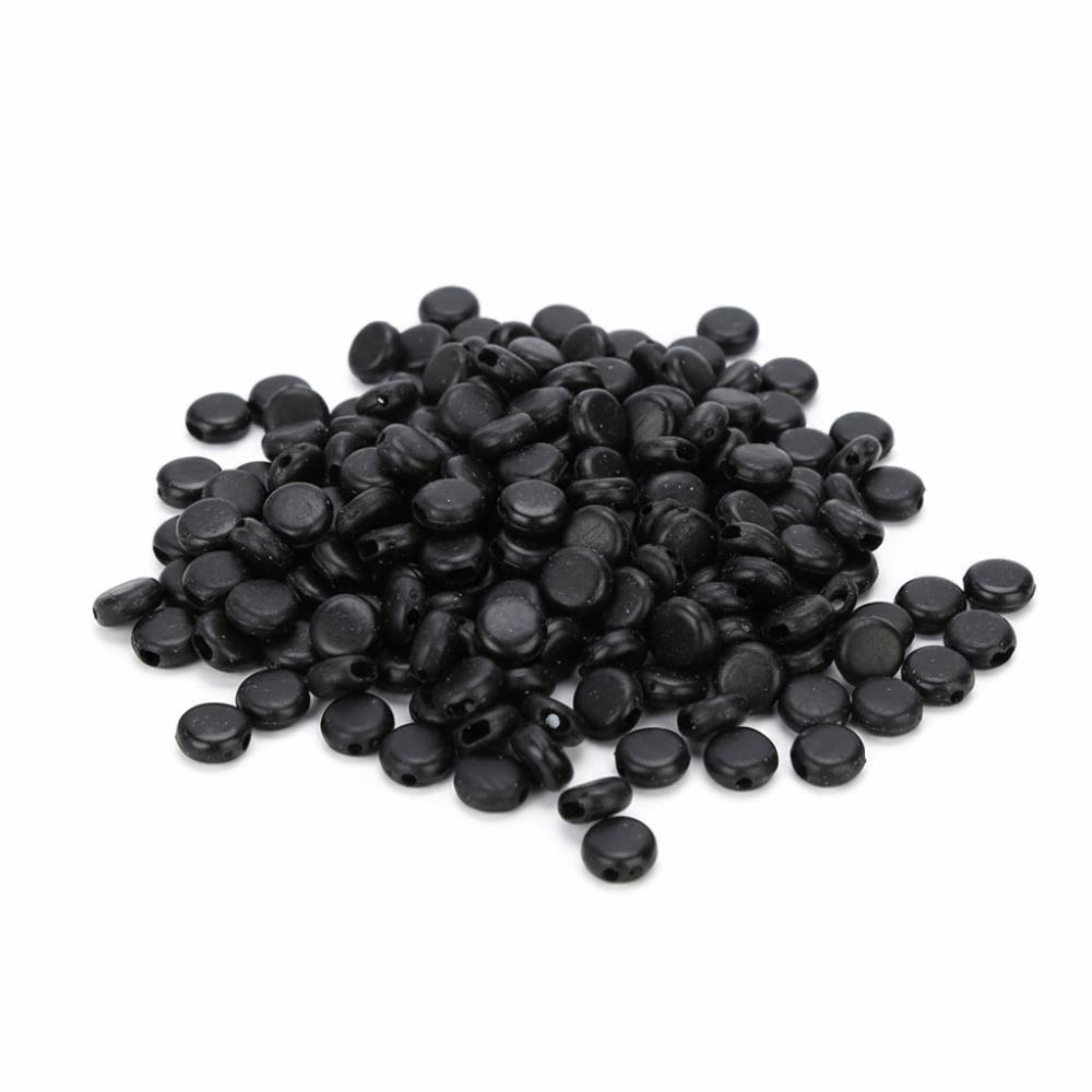 400pcs Black White Color Silicone Toggles Buckle Adjustment Buckle Clip DIY Crafts Supplies