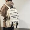 Schoolbag Large-capacity Student Backpack Female Hong Kong Style Brand Middle School Student High School Student Schoolbag Male Contrasting Color 